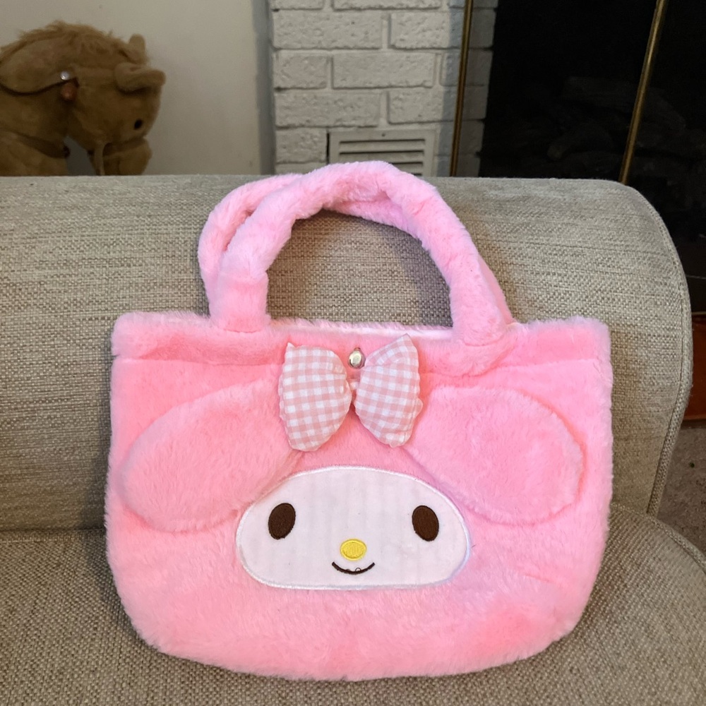 Hello kitty miss melody pink fur purse